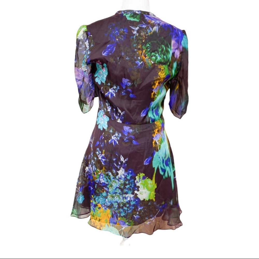 Mason 100% Silk Multicolored Button Front Mini Dr… - image 2